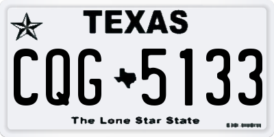 TX license plate CQG5133
