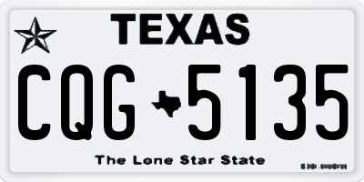 TX license plate CQG5135
