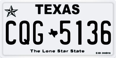 TX license plate CQG5136