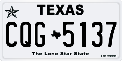 TX license plate CQG5137