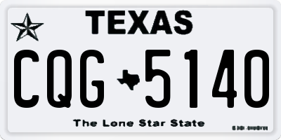 TX license plate CQG5140