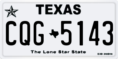 TX license plate CQG5143