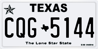 TX license plate CQG5144