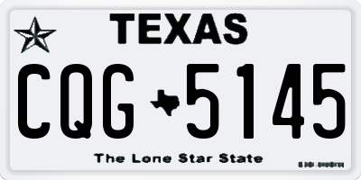 TX license plate CQG5145
