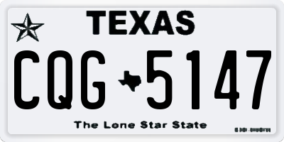 TX license plate CQG5147