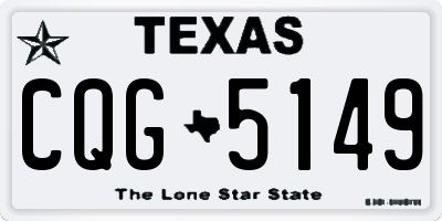 TX license plate CQG5149