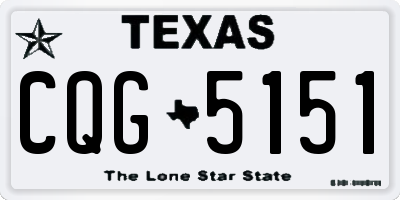 TX license plate CQG5151