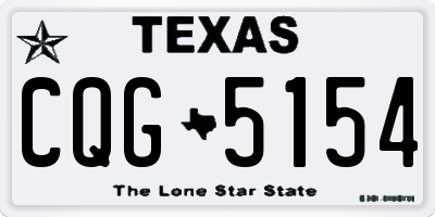 TX license plate CQG5154