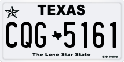TX license plate CQG5161