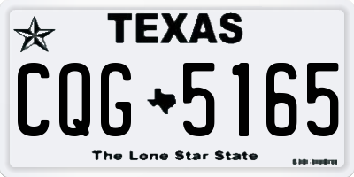 TX license plate CQG5165