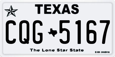 TX license plate CQG5167