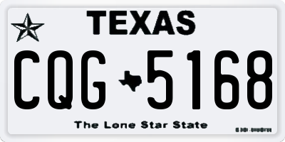 TX license plate CQG5168