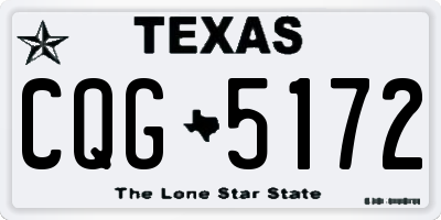 TX license plate CQG5172