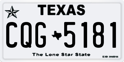 TX license plate CQG5181
