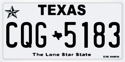TX license plate CQG5183