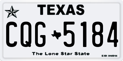 TX license plate CQG5184