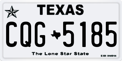 TX license plate CQG5185
