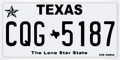 TX license plate CQG5187