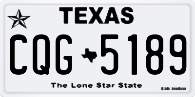 TX license plate CQG5189