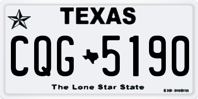 TX license plate CQG5190