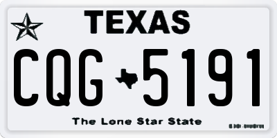 TX license plate CQG5191