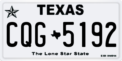 TX license plate CQG5192