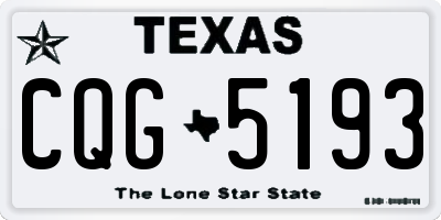 TX license plate CQG5193