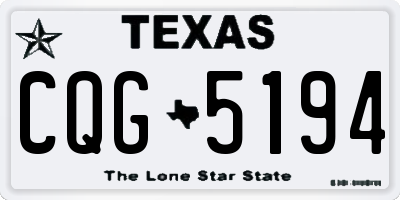 TX license plate CQG5194