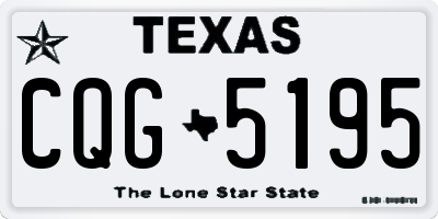 TX license plate CQG5195