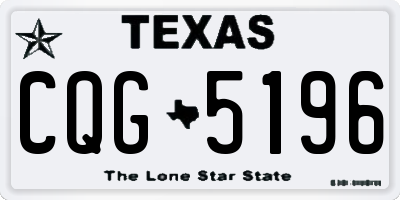 TX license plate CQG5196