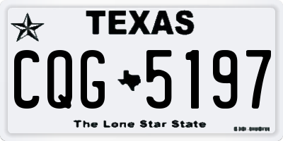 TX license plate CQG5197