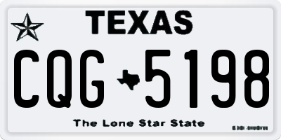 TX license plate CQG5198