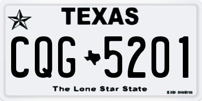 TX license plate CQG5201