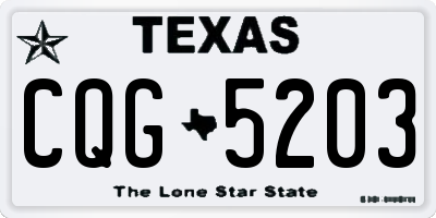 TX license plate CQG5203