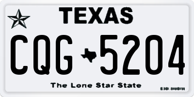 TX license plate CQG5204