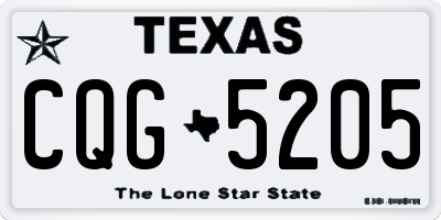 TX license plate CQG5205