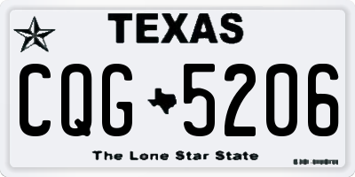 TX license plate CQG5206