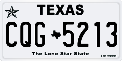 TX license plate CQG5213