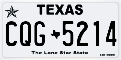 TX license plate CQG5214