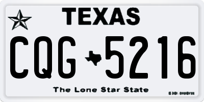 TX license plate CQG5216