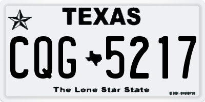 TX license plate CQG5217