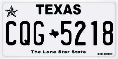 TX license plate CQG5218