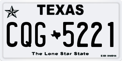 TX license plate CQG5221