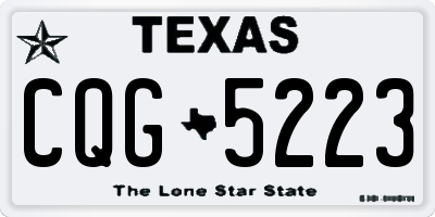 TX license plate CQG5223
