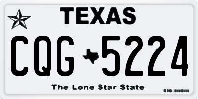 TX license plate CQG5224