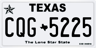 TX license plate CQG5225