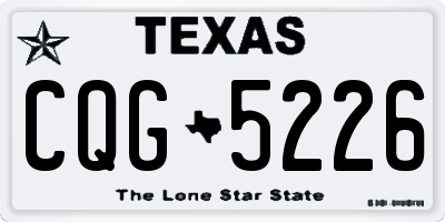 TX license plate CQG5226