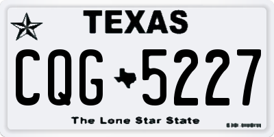 TX license plate CQG5227