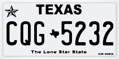 TX license plate CQG5232