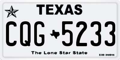 TX license plate CQG5233